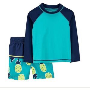 🥳 3/$26 Carter’s Boys Rashguard & Trunks Swim Set 3T